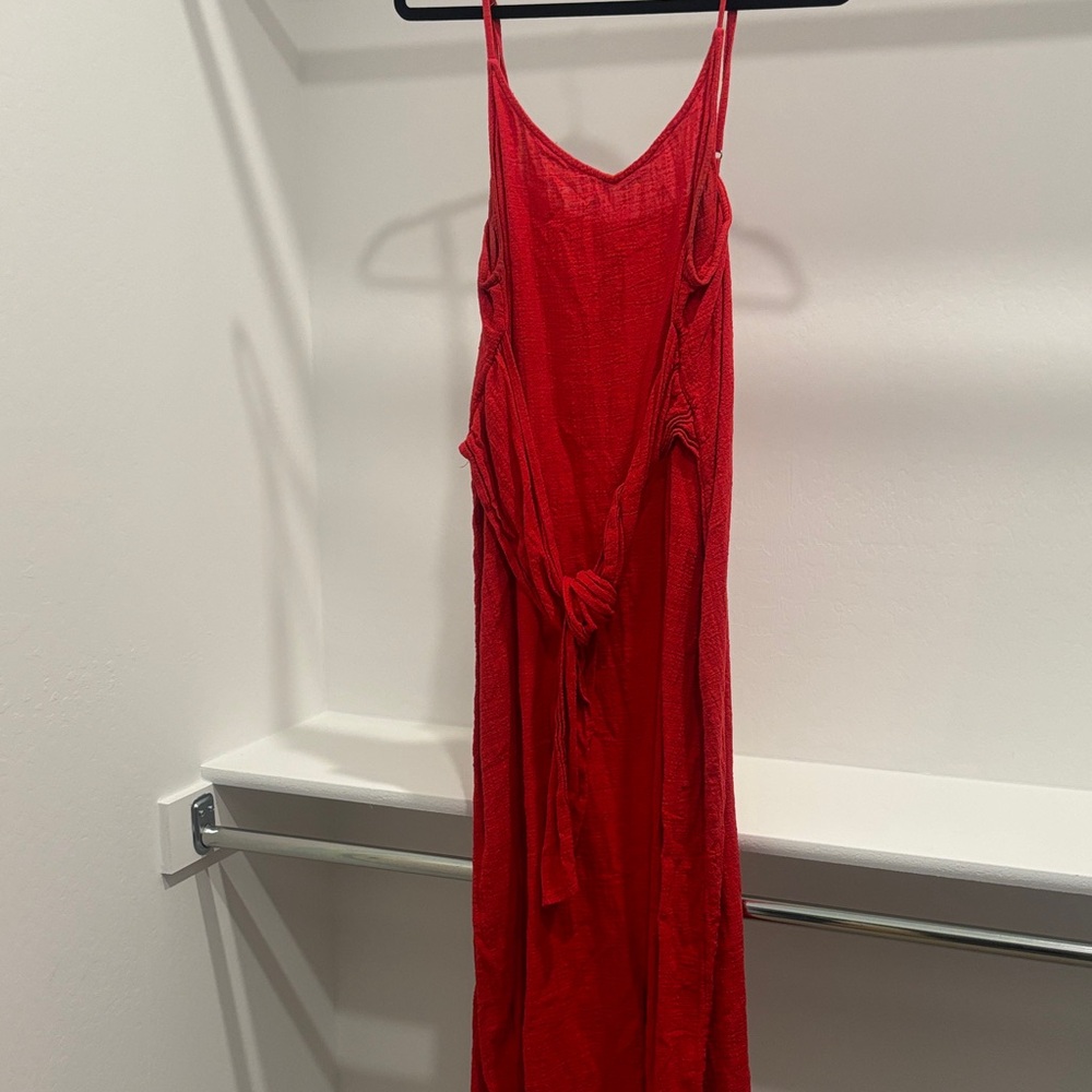 Kona Sol Vibrant Red Backless Dress